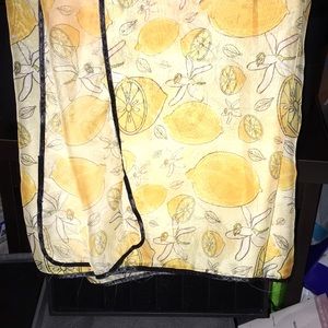 Lemon yellow scarf